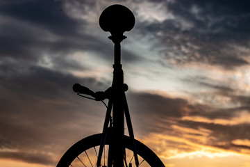 silhouette of bicycle