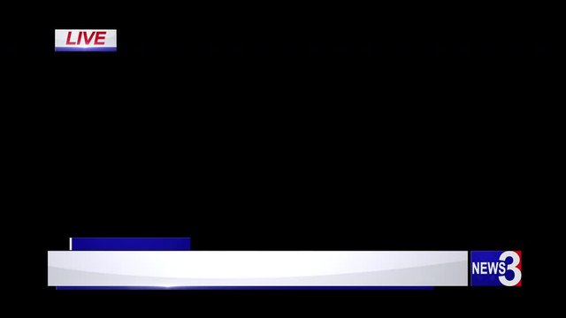 Animated Blank Lower Third for News Broadcast on Transparent Background	