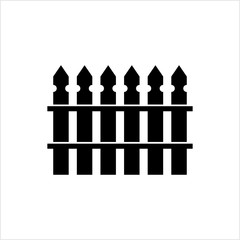 Fence Icon, Wooden Fence Icon
