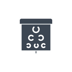 Eye Test related vector glyph icon. Isolated on white background. Vector illustration.