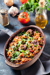 Giouvetsi - Greek beef and orzo stew