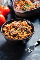 Giouvetsi - Greek beef and orzo stew
