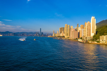 Private housing of Hong Kong from drone view