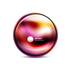 Circle button or banner for text design template. Abstract background or button concept