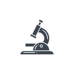 Microscope related vector glyph icon. Isolated on white background. Vector illustration.