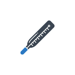 Medical Thermometer related vector glyph icon. Isolated on white background. Vector illustration.