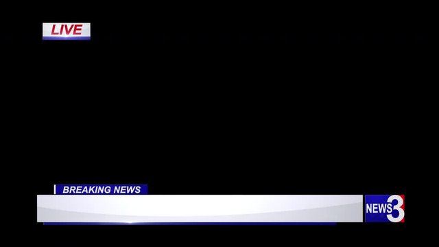 Animated Blank Lower Third for Breaking News Broadcast on Transparent Background	