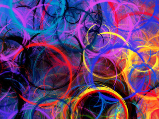 rainbow abstract fractal background 3d rendering illustration