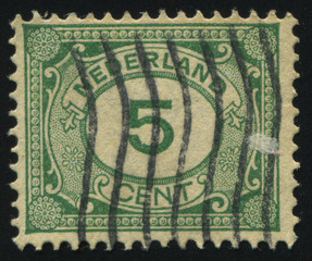 Netherlands retro stamp