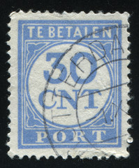 Netherlands retro stamp