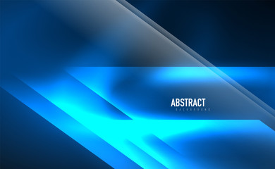 Dynamic neon shiny abstract background. Trendy abstract layout template for business or technology presentation, internet poster or web brochure cover, wallpaper