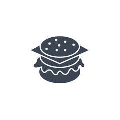 Burger related vector glyph icon. Isolated on white background. Vector illustration.