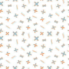 Math symbol seamless pattern vector minimal backgroud