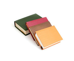 Stack of books isolated on a white background