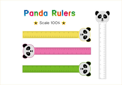 ulers Inch and metric rulers Vector isolated set