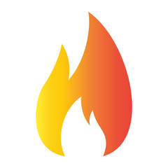 Fire flame icon. Fire hot flames vector sign isolated on white background