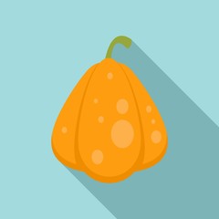 Season pumpkin icon. Flat illustration of season pumpkin vector icon for web design