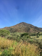 mountain landscape with blue sky