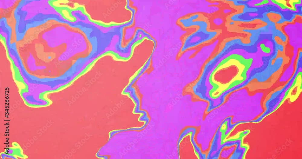 Poster liquid colorful loop animation. soft rounded shapes. rainbow colors. flat abstract animation. digita