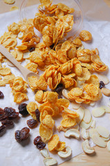 breakfast cornflakes corn snack closeup