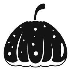 Food pumpkin icon. Simple illustration of food pumpkin vector icon for web design isolated on white background