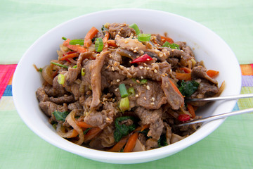 Soy Marinated Beef is called Bulgogi  in Korea