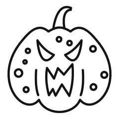 Squash pumpkin icon. Outline squash pumpkin vector icon for web design isolated on white background