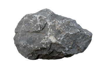 limestone rock specimen isolated on white  bakground.