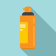 Plastic uv cream bottle icon. Flat illustration of plastic uv cream bottle vector icon for web design