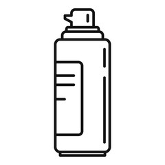 Plastic uv cream bottle icon. Outline plastic uv cream bottle vector icon for web design isolated on white background