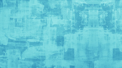 Abstract bright aquamarine turquoise concrete stone paper texture background, trend color 2020 

