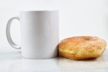 11 ounce Coffee Mug Mockup with Sugar Donut