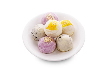 Chinese pastry on white plate