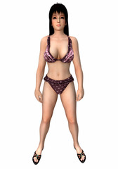 sexy women seducing pose in bikini