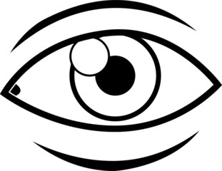 human eye vector icon cartoon design