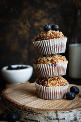 Muffins with blueberries and shtreisel. Simple and comfortable food