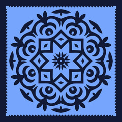 Decorative pattern with geometric shapes. The ornament. Abstract texture designs can be used for backgrounds, textile, wallpapers, gift wrapping, templates, shawl and tile. Vector.