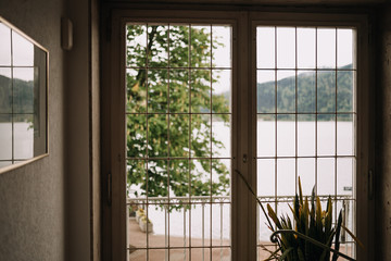 photo of a window view from the inside