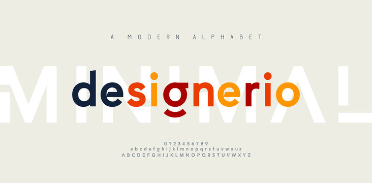 Abstract minimal modern alphabet fonts. Typography minimalist urban digital fashion future creative logo font. vector illustration