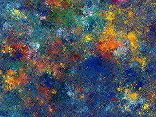 blue abstract fractal background 3d rendering illustration