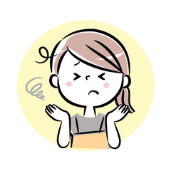 困る　困難　女性