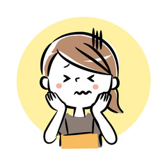 困る　困難　女性