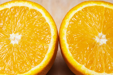 Two slices of orange