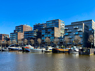 Amsterdam, The Netherlands, historical city center and canals.