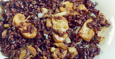 Black Rice Risotto with Mushrooms