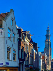 Amsterdam, The Netherlands, historical city center and canals.