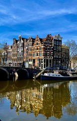 Amsterdam, The Netherlands, historical city center and canals.