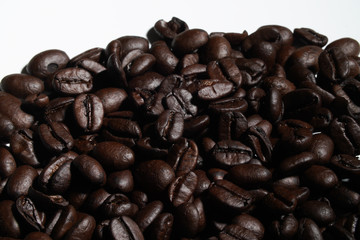 Arabic Dark Coffee Bean Roasted Health Drink Isolated 