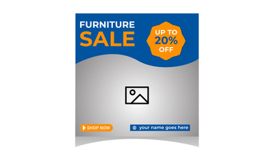 Obraz premium Social Media furniture sale template
