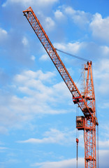Construction Crane Against Blue Sky